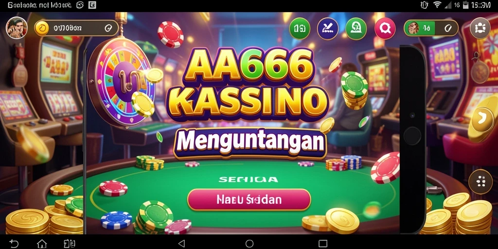 Screenshot gameplay AA666 menampilkan suasana Kasino yang mendebarkan.
