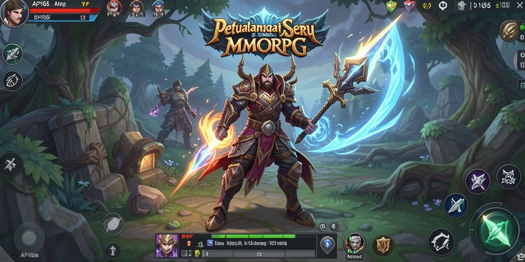 Gameplay seru API66 dengan pertarungan melawan monster di dunia MMORPG.