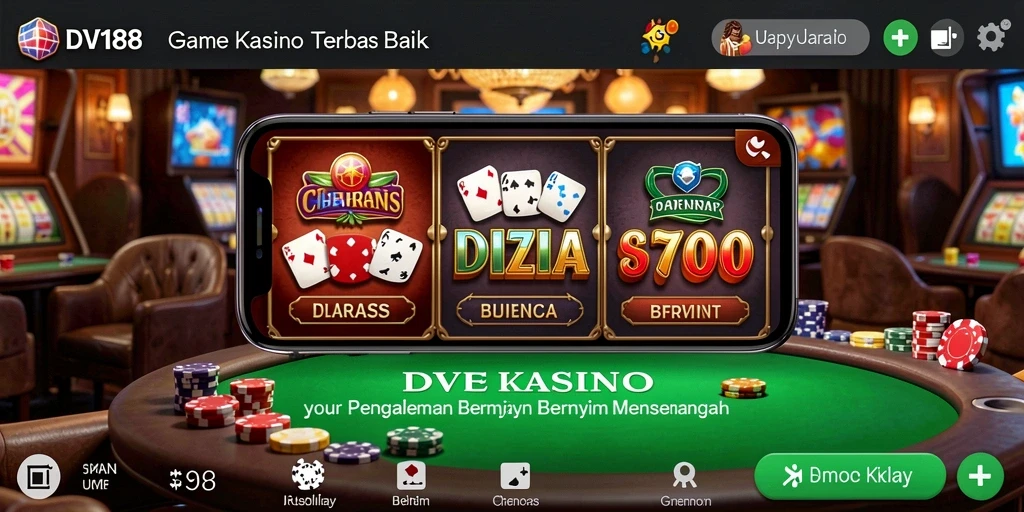 Tangkapan layar gameplay DV188 menampilkan suasana mendebarkan permainan Kasino.