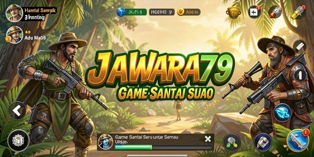 Tangkapan layar utama dari <strong>JAWARA79</strong> menunjukkan gameplay yang menyenangkan dan penuh tantangan.