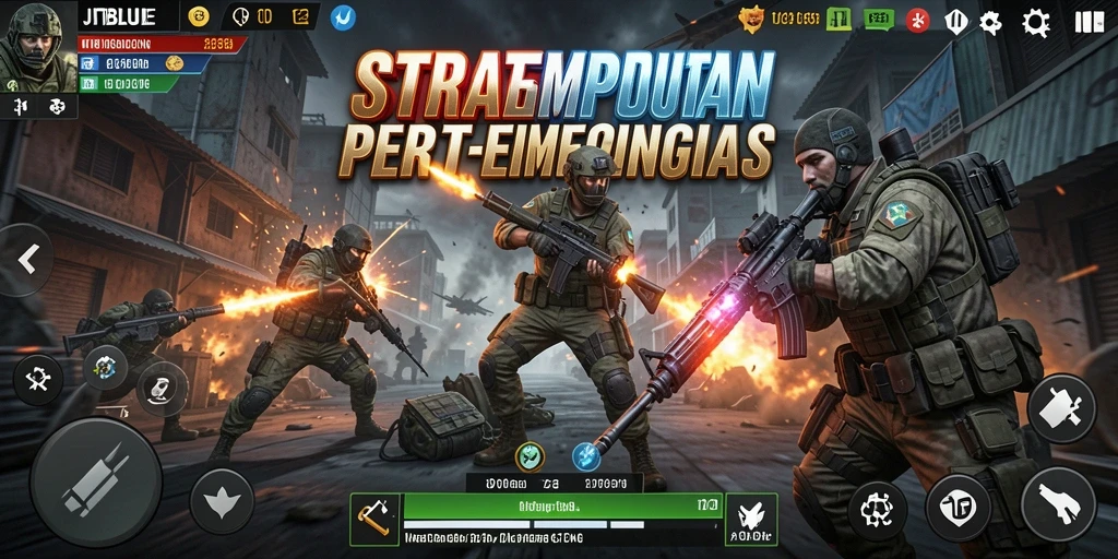 Screenshot gameplay <strong>JTBLUE</strong> yang menunjukkan pertempuran strategis yang seru.