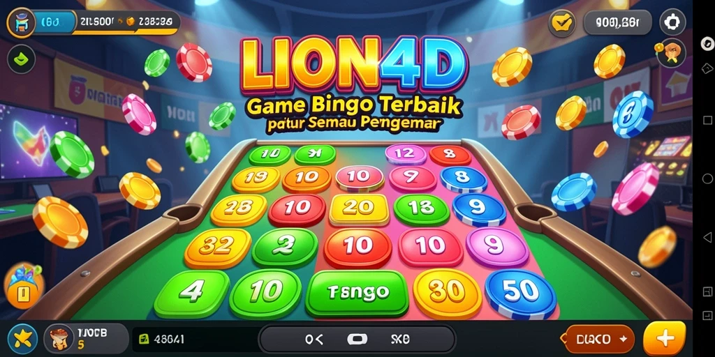 Tampilan gameplay Bingo yang seru dan mengasyikkan di LION4D.