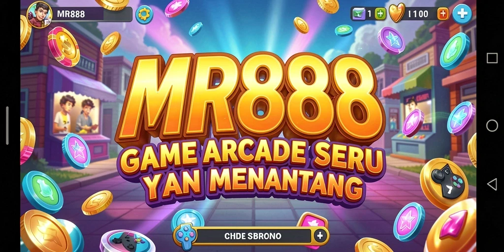 Tampilan gameplay seru dari MR888 dalam suasana Arcade.
