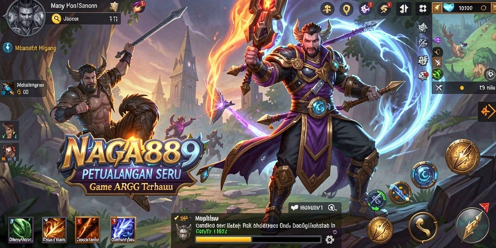 Tampilan gameplay ARPG seru dalam NAGA889 dengan aksi pertempuran intens.