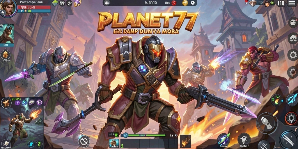 Screenshot gameplay PLANET77 dengan aksi seru dan strategi tim.
