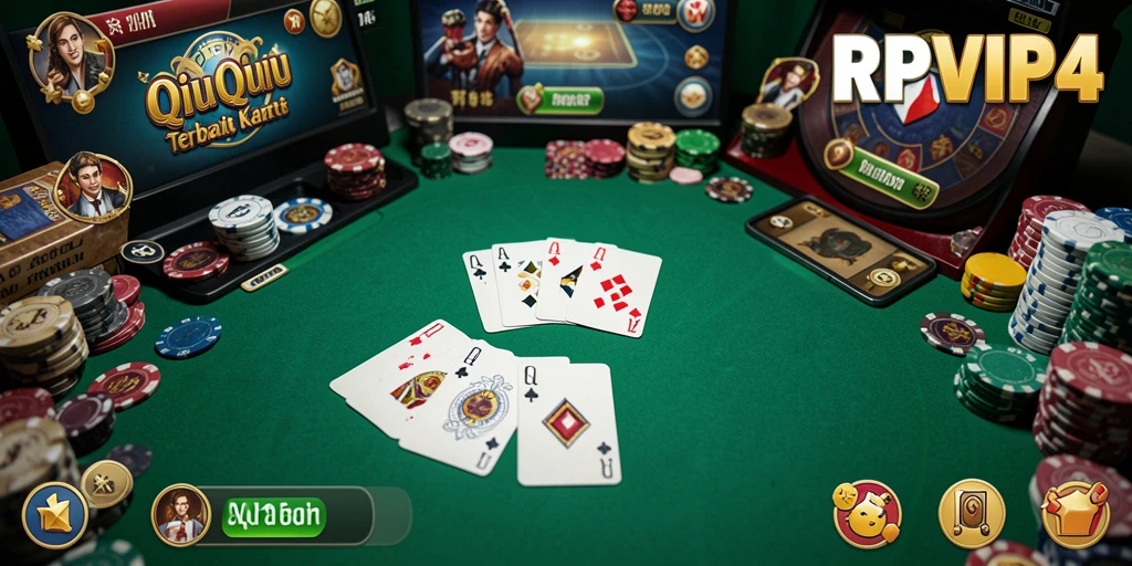 Tampilan gameplay QiuQiu yang seru dan interaktif.