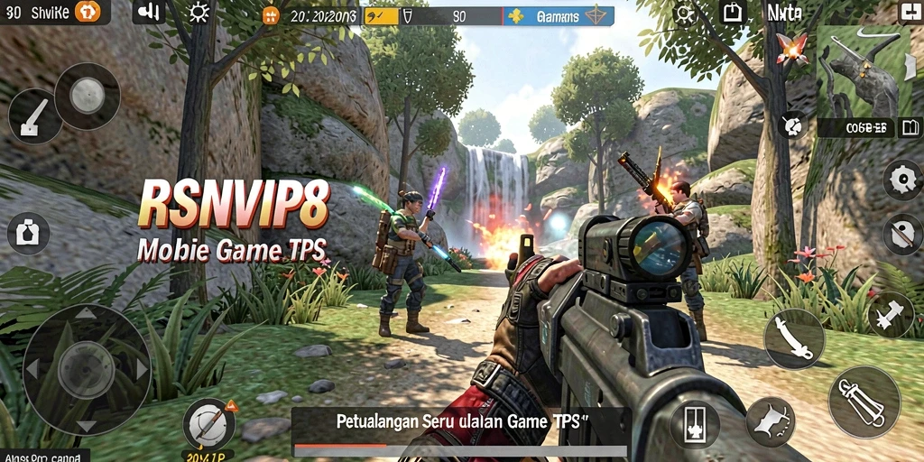 Tampilan gameplay seru RSNVIP8 yang mengasyikkan di arena pertempuran.
