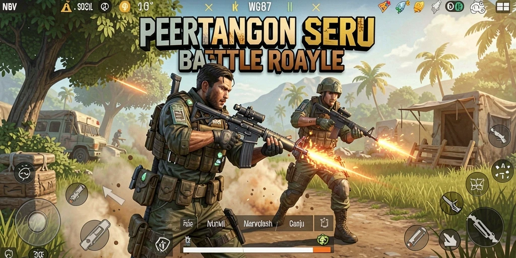 Tampilan gameplay seru dalam game Battle Royale WG87.